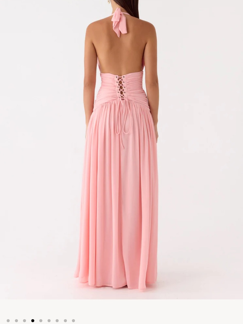 Peppermayo Blush Pink Halter Maxi Dress - Picture 4 of 7